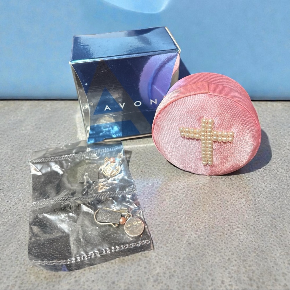 Avon Silver and Pink Earrings